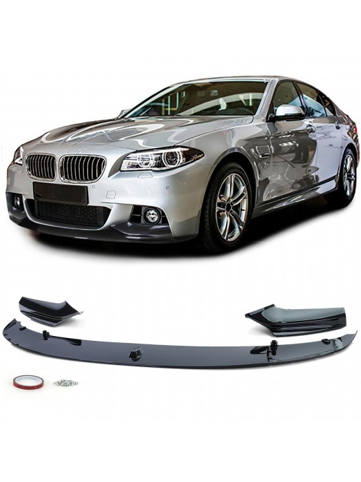 Přední spoiler BMW 5 F10/F11 (pro M nárazník) – černý lesklý
